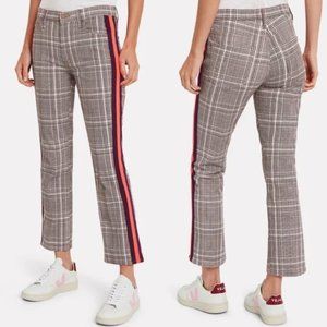 MOTHER The Insider Ankle Plaid Jean Happy People Read and Drink Coffee {MM39}